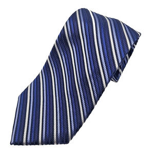 Cape Cod Blue Striped Hvy Wt Silk Necktie - USA - Like New